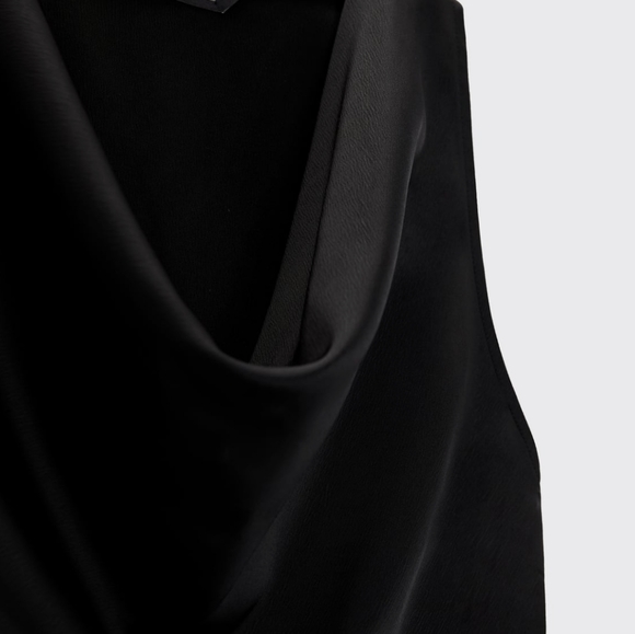 Zara FRINGED SATIN EFFECT TOP bloggers favorite - Picture 9 of 11